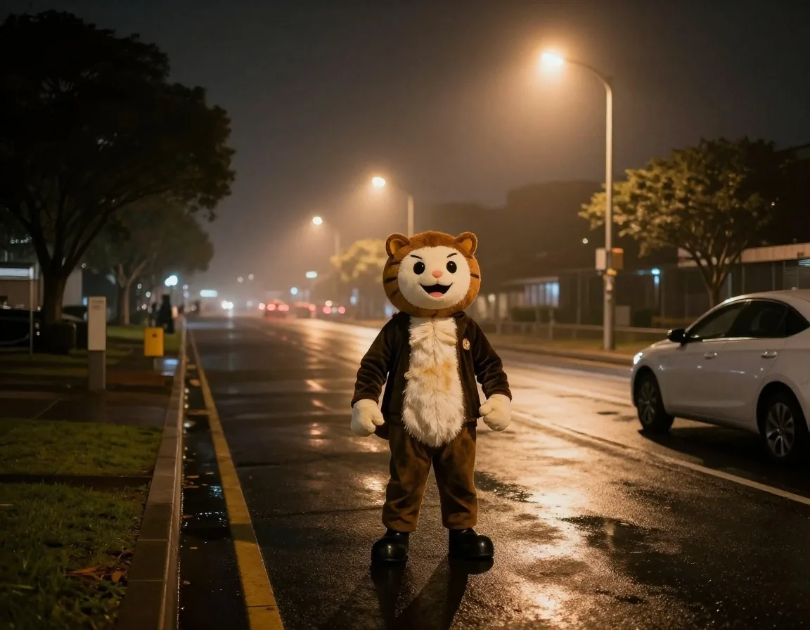 Mascot interchange street grid near Sydney Airport at night